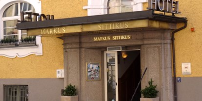 Stadthotels - Hunde: erlaubt - Salzburg-Stadt Neustadt - Zugang zum Hotel Markus Sittikus - Hotel Markus Sittikus