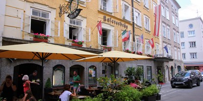 Stadthotels - Preisniveau: gehoben - Salzburg-Stadt (Salzburg) - Gastgarten beim Kasererbräu - Altstadthotel Kasererbräu