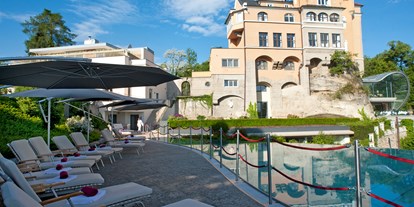 Stadthotels - Restaurant - Pool beim Hotel - Hotel Schloss Mönchstein
