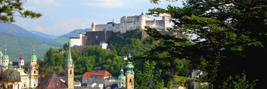Festung Hohensalzburg Blick vom Mönchsberg