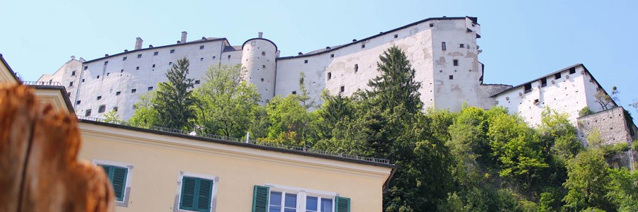 Festung Hohensalzburg von Nonntal aus gesehen
