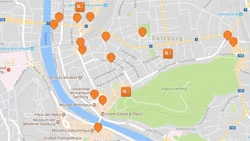Alle Hotels in Salzburg auf der Karte finden