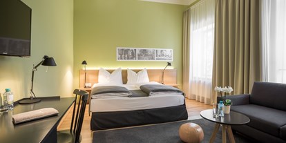 Stadthotels - WLAN - Schlafzimmmer Meierhof Doppelzimmer Superior - Hotel Schloss Leopoldskron