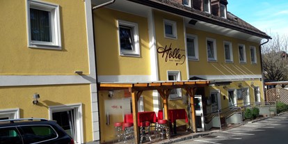 Stadthotels - Parkplatz: kostenlos beim Hotel - Österreich - Hotel Hölle Eingang - Hotel Hölle