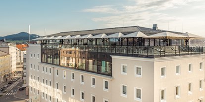 Stadthotels - Parkplatz: gebührenpflichtig in Gehweite - Österreich - IMLAUER Sky Terrasse - IMLAUER HOTEL PITTER Salzburg