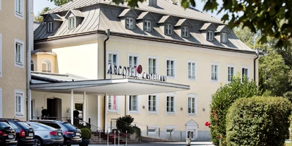 Stadthotels - Verpflegung: Frühstück - Salzburg-Stadt (Salzburg) - Außenansicht Hoteleingang - ARCOTEL Castellani Salzburg