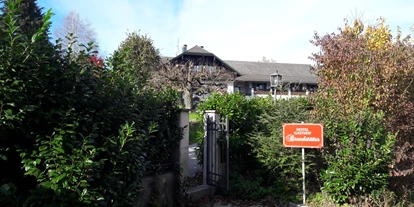 Stadthotels - Verpflegung: Frühstück - Salzburg-Stadt (Salzburg) - Garteneingang Hotel Gasthof Brandstätter Salzburg - Hotel Gasthof Brandstätter