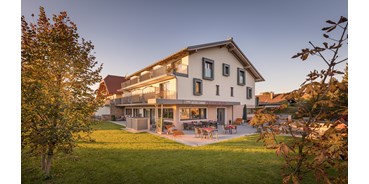 Stadthotels - Klassifizierung: 4 Sterne - Salzburg-Stadt Leopoldskron-Moos - Frühstücks-Terrasse  - Hotel Garni Frauenschuh