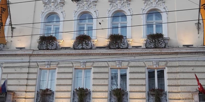Stadthotels - Preisniveau: gehoben - Das Hotel Bristol in Abendstimmung - Hotel Bristol Salzburg